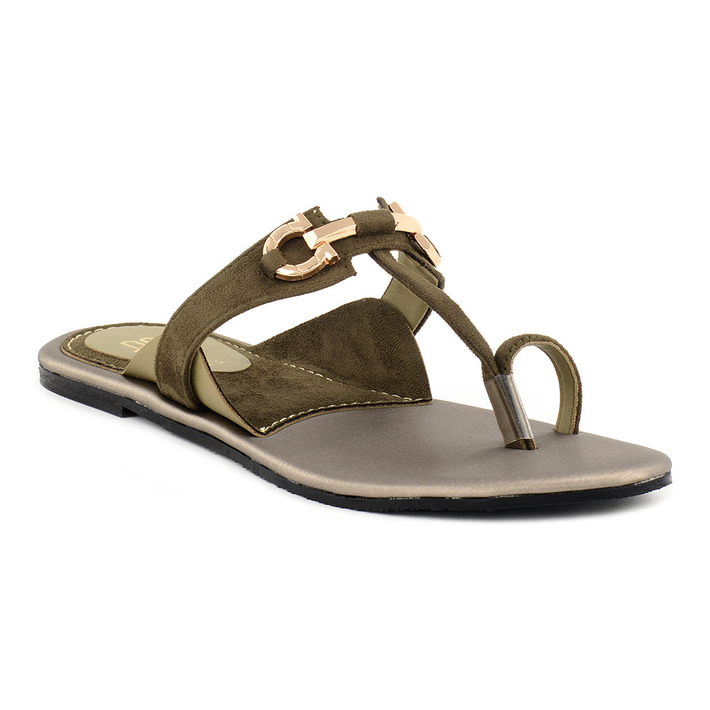 Fierce Metallic Buckle Chappals