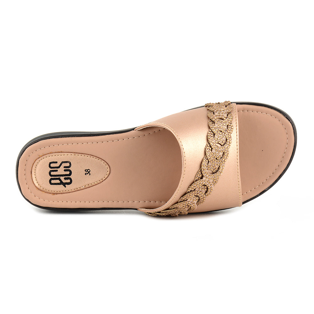 Diamante Strap Slippers