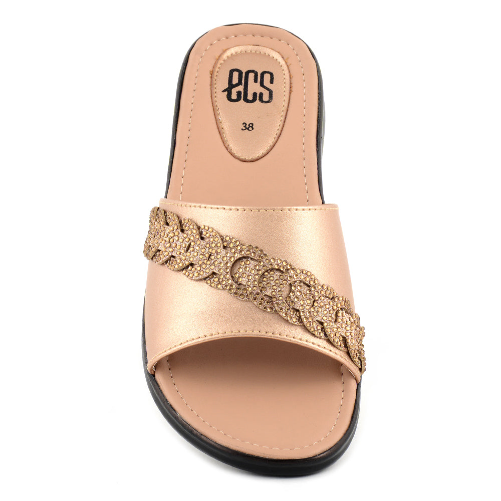 Diamante Strap Slippers