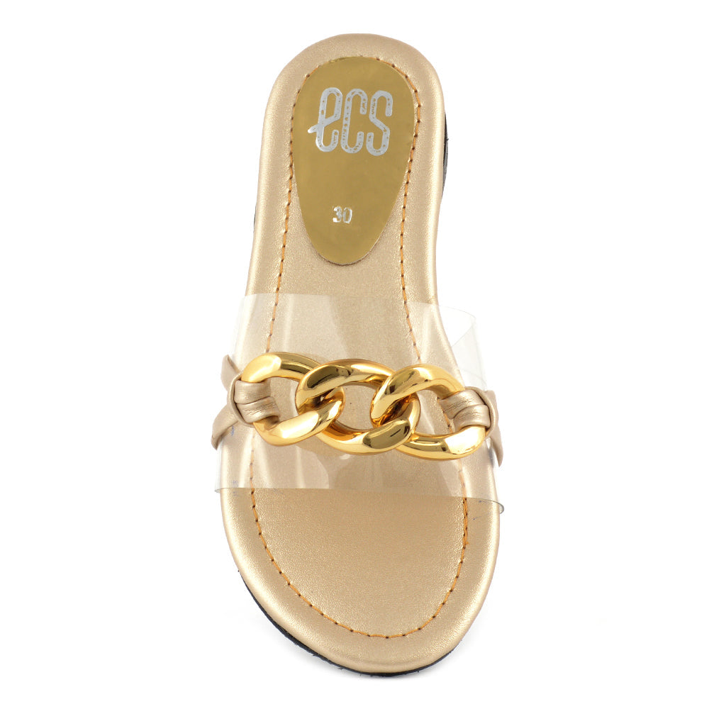 Chain Buckle Women Slippers