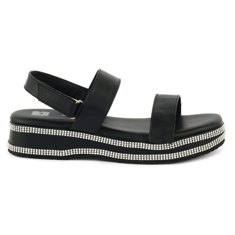 Square-Toe Wedge Sandals