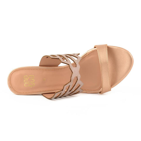 Glittery Peach Women Slippers