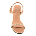 Peach Women Sandals With Embellished Strap