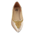 Gold Embroidery Pumps