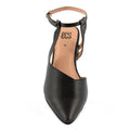 Glossy Black Women Court Shoes