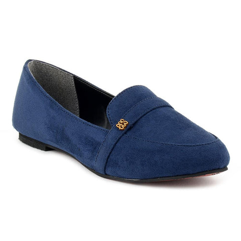 Blue Round Women Loafers
