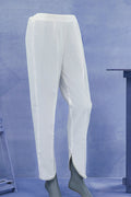White Narrow Bottom Trouser