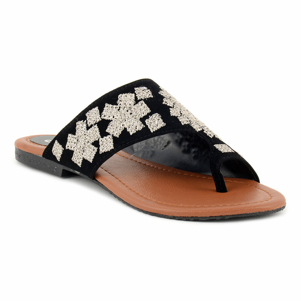 Floral Embroidered Chappals