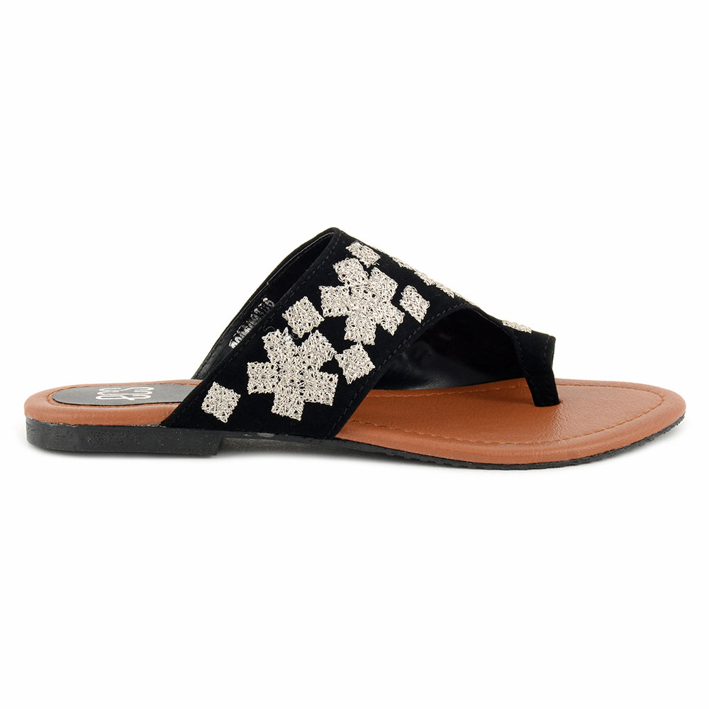 Floral Embroidered Chappals