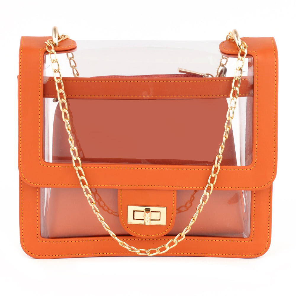 Transparent clearance shoulder bag